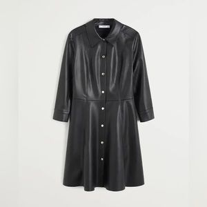 Mango Leather Dress